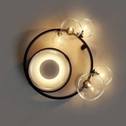 Plafoniera decorativa in vetro minimalista moderna da montare a filo