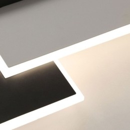 Plafoniera quadrata minimalista in acrilico da montare a filo
