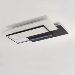 Plafoniera quadrata minimalista in acrilico da montare a filo