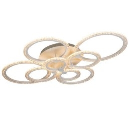 Plafoniera a forma di fiore in acrilico con cerchio minimalista moderno da montare a filo