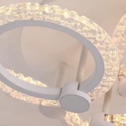 Plafoniera a forma di fiore in acrilico con cerchio minimalista moderno da montare a filo
