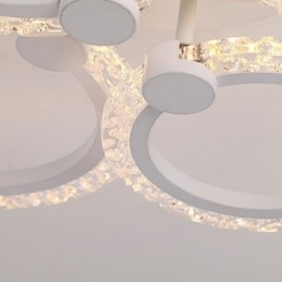 Plafoniera a forma di fiore in acrilico con cerchio minimalista moderno da montare a filo