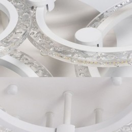 Plafoniera a forma di fiore in acrilico con cerchio minimalista moderno da montare a filo