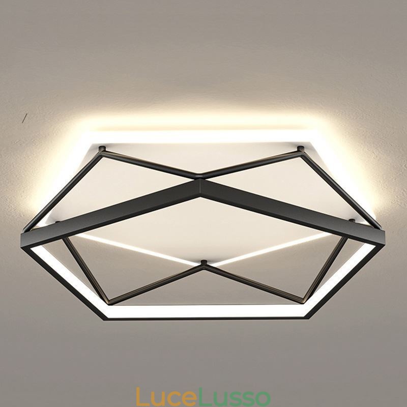 Plafoniera tridimensionale a filo 55 cm