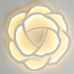Plafoniera moderna semplice acrilica a forma di rosa da 52 cm, montaggio a filo