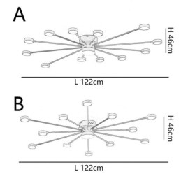 Lampada da soffitto moderna minimalista a filo con paralume in acrilico