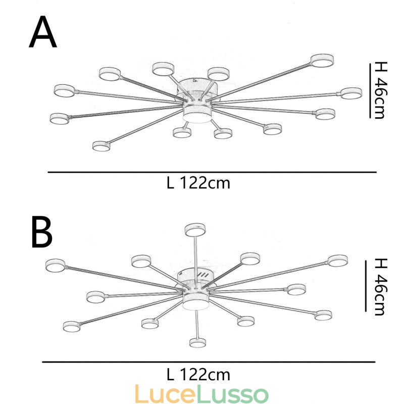 Lampada da soffitto moderna minimalista a filo con paralume in acrilico