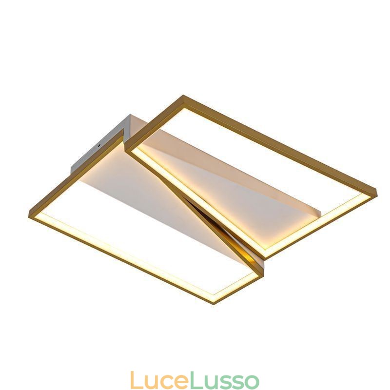 Plafoniera trapezoidale a mosaico minimalista da montare a filo