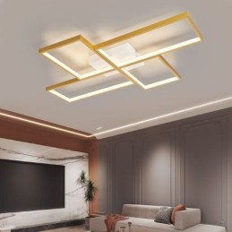 Plafoniera a soffitto con mosaico geometrico quadrato da montare a filo