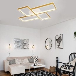 Plafoniera a soffitto con mosaico geometrico quadrato da montare a filo