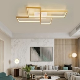 Plafoniera a soffitto con mosaico geometrico quadrato da montare a filo