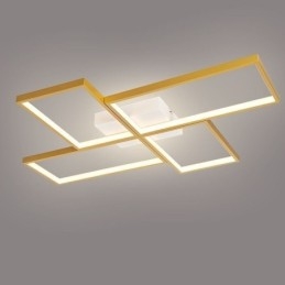 Plafoniera a soffitto con mosaico geometrico quadrato da montare a filo