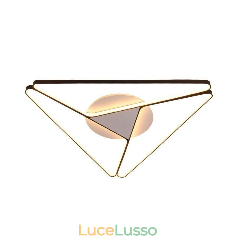 Plafoniera minimalista a triangolo da montare a filo