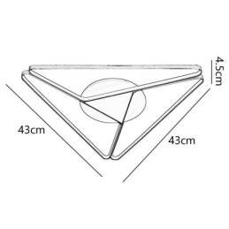 Plafoniera minimalista a triangolo da montare a filo