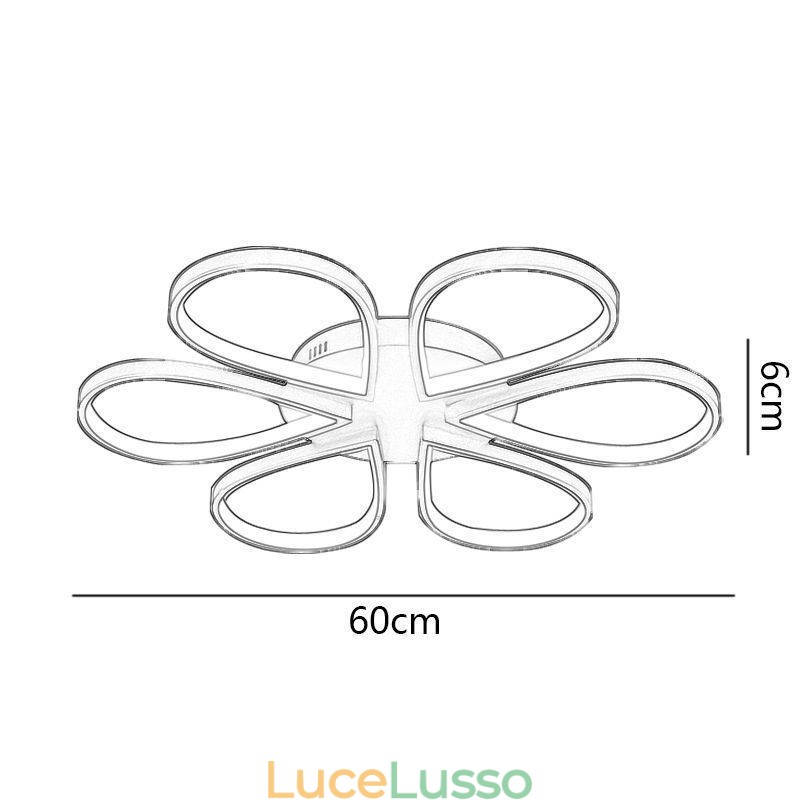 Plafoniera minimalista Clover a filo