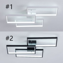 Plafoniera rettangolare geometrica in acrilico da montare a filo