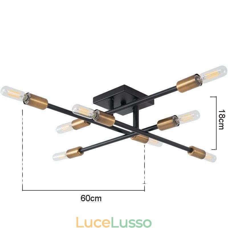 Lampada da soffitto decorativa in stile industriale americano a filo retrò country