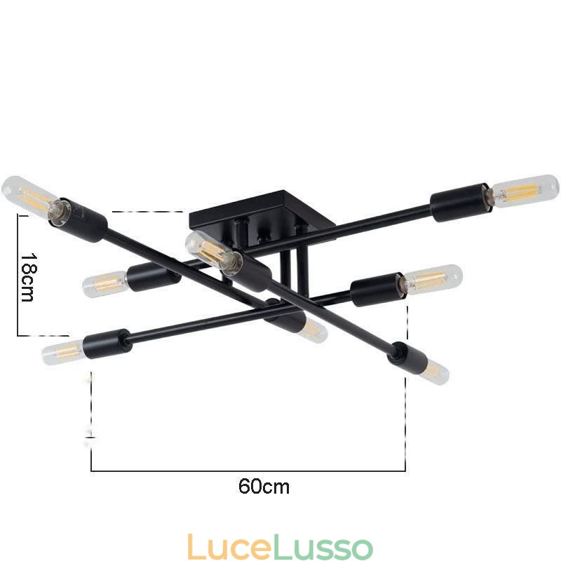 Lampada da soffitto decorativa in stile industriale americano a filo retrò country