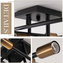 Lampada da soffitto decorativa in stile industriale americano a filo retrò country