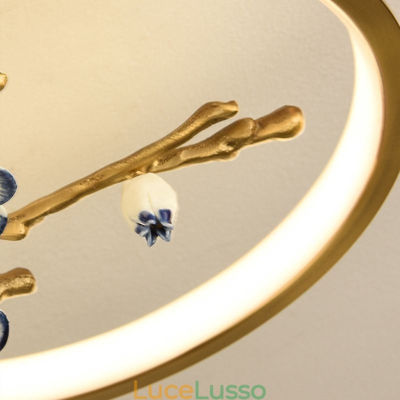 Plafoniera a filo in rame Art Branch Plum Blossom