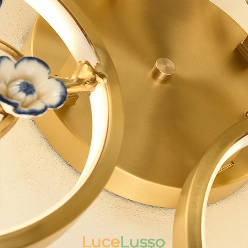 Plafoniera a filo in rame Art Branch Plum Blossom