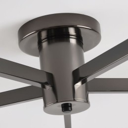 Lampada da soffitto in ferro battuto creativo con montaggio a filo in vetro nordico