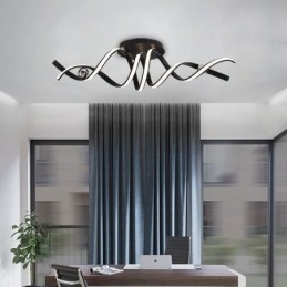 Lampada da soffitto moderna a spirale in alluminio con montaggio a filo