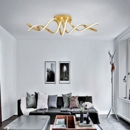 Lampada da soffitto moderna a spirale in alluminio con montaggio a filo