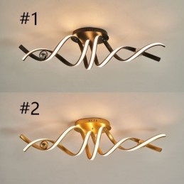 Lampada da soffitto moderna a spirale in alluminio con montaggio a filo