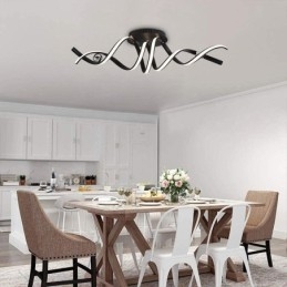 Lampada da soffitto moderna a spirale in alluminio con montaggio a filo