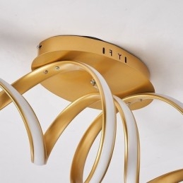 Lampada da soffitto moderna a spirale in alluminio con montaggio a filo