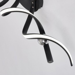 Lampada da soffitto moderna a spirale in alluminio con montaggio a filo