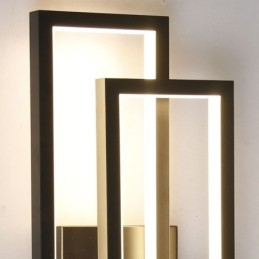Plafoniera quadrata geometrica minimalista in alluminio da montare a filo