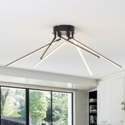 Lampada da soffitto a forma di mulino a vento in alluminio con montaggio a filo creativo