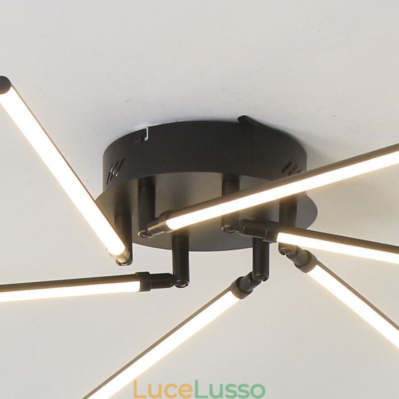 Lampada da soffitto a forma di mulino a vento in alluminio con montaggio a filo creativo