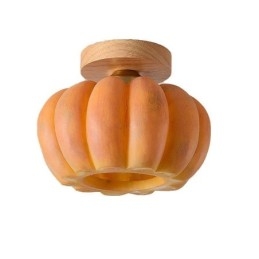Plafoniere retrò giapponesi a forma di zucca con testa singola da montare a filo