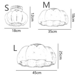 Plafoniere retrò giapponesi a forma di zucca con testa singola da montare a filo