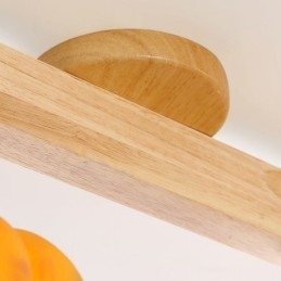 Lampada da soffitto retrò giapponese a doppia zucca piccola da montare a filo