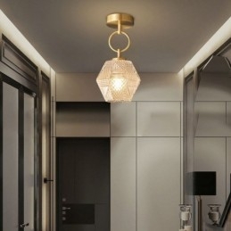 Moderna plafoniera in vetro a filo per l'illuminazione della casa, luce creativa per il soffitto