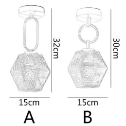 Moderna plafoniera in vetro a filo per l'illuminazione della casa, luce creativa per il soffitto