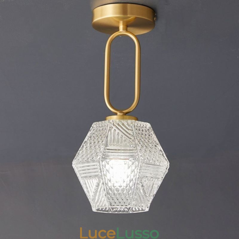 Moderna plafoniera in vetro a filo per l'illuminazione della casa, luce creativa per il soffitto