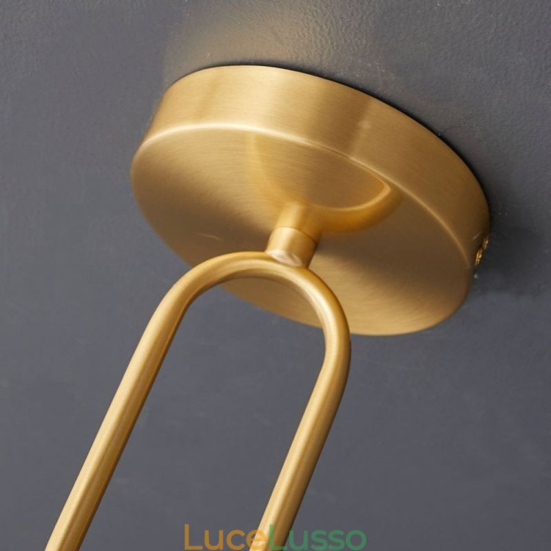 Moderna plafoniera in vetro a filo per l'illuminazione della casa, luce creativa per il soffitto