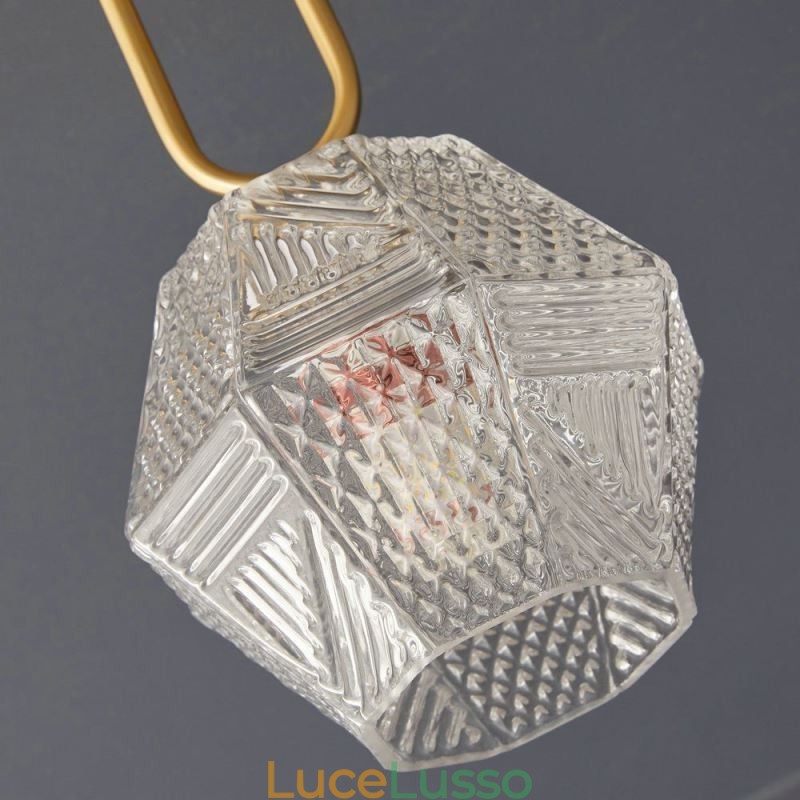 Moderna plafoniera in vetro a filo per l'illuminazione della casa, luce creativa per il soffitto