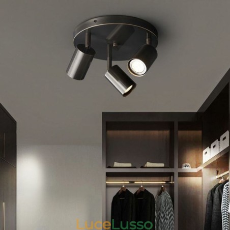 Lampada da soffitto moderna con montaggio a filo, lampada da soffitto nera dorata con 3 luci, illuminazione artistica in rame per la casa Lampada da soffitto moderna con montaggio a filo, lampada da soffitto nera dorata con 3 luci, illuminazione artistica in rame per la casa