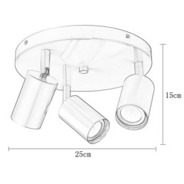 Lampada da soffitto moderna con montaggio a filo, lampada da soffitto nera dorata con 3 luci, illuminazione artistica in rame per la casa