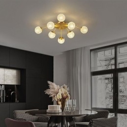 Lampada da soffitto decorativa moderna a filo dorato