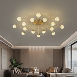 Lampada da soffitto decorativa moderna a filo dorato