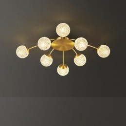 Lampada da soffitto decorativa moderna a filo dorato