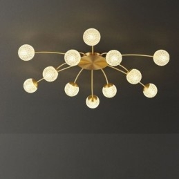 Lampada da soffitto decorativa moderna a filo dorato