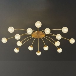 Lampada da soffitto decorativa moderna a filo dorato